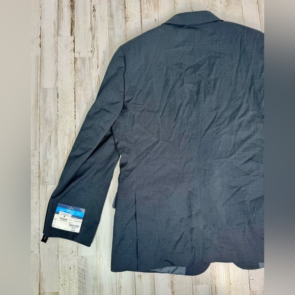 Stafford Blazer Men's 44S Charcoal Gray CoolMax Classic Suit Jacket 2-Button NWT - Picture 9 of 13